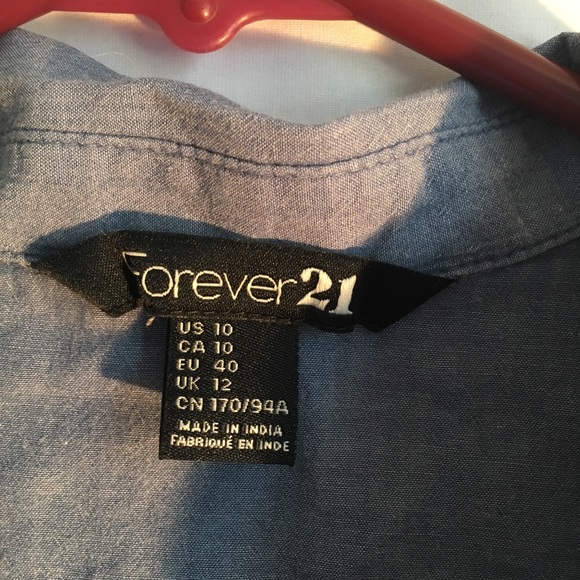 Posh to posh Soft denim shirt. Size 10 Forever 21 - Picture 2 of 5